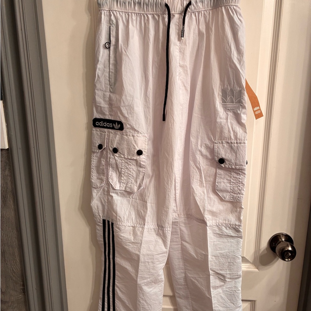 Adidas white wind pants brand new